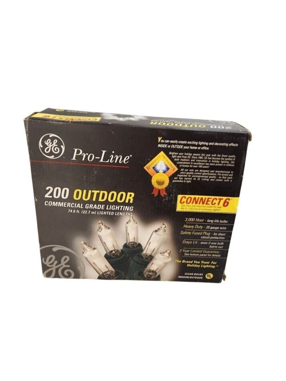 GE Pro-Line 200 Outdoor Commercial Grade Lighting 74.6 ft. Lighted Length Clear